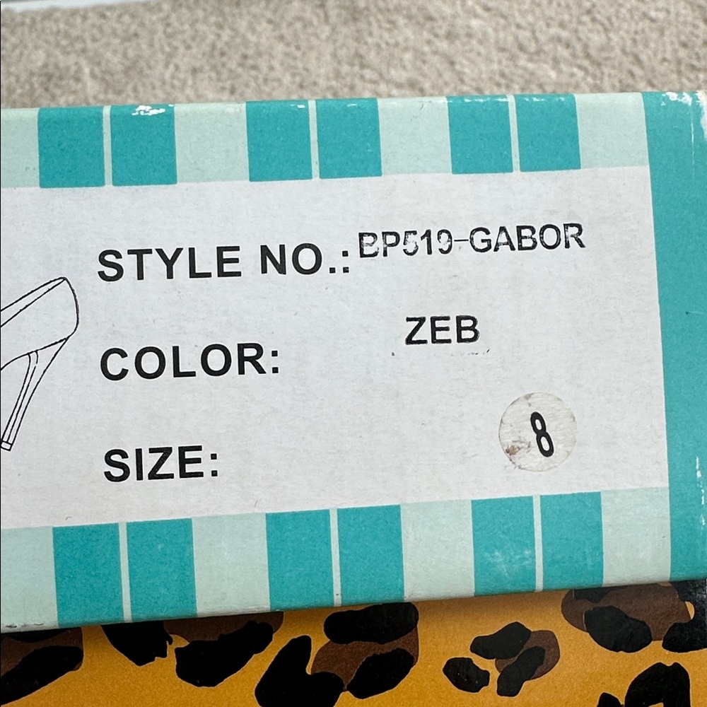Bettie Page Zebra Stripe Heels - Picture 6 of 6